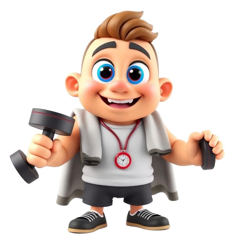 Mascote personal trainer do Contrata Já